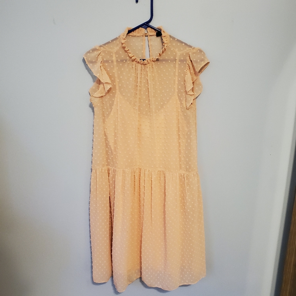 Atmosphere pink dotted dress
